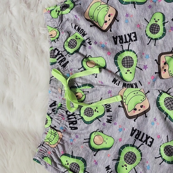 JUSTICE Girls Avocado pajama set long sleeve shirt and pants size 12 - Picture 5 of 8